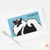 Sticker Rectangulaire Keeshond Graphics - Cute Original Chig Art (Enveloppe)