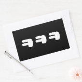 Sticker Rectangulaire KEKEKEKE ㅋ ㅋ ㅋ coréen Slang (Enveloppe)