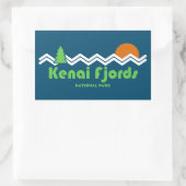 Sticker Rectangulaire Kenai Fjords National Park Retro (Sac)