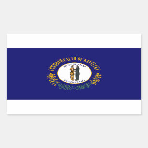 Sticker Rectangulaire Kentucky : Drapeau d'État américain du Commonwealt