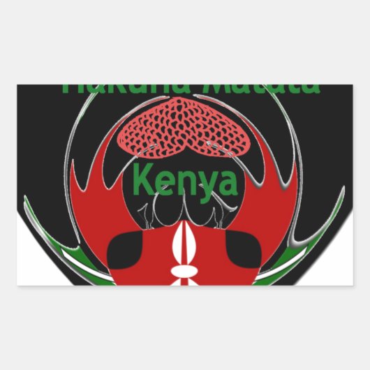 Sticker Rectangulaire Kenya (Devant)