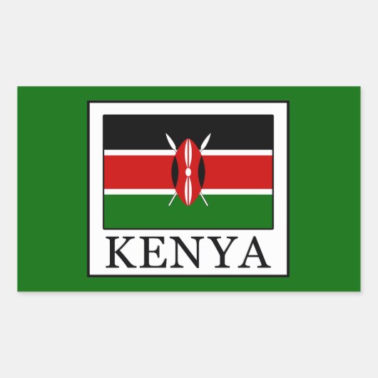 Sticker Rectangulaire Kenya (Devant)
