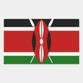 Sticker Rectangulaire Kenya Drapeau Art - Patriotique & Design Moderne (Devant)