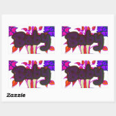 Sticker Rectangulaire Kenya Heart Art : I Love Kenya (Feuille)