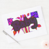 Sticker Rectangulaire Kenya Heart Art : I Love Kenya (Enveloppe)