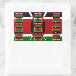 Sticker Rectangulaire Kenya noir vert