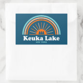 Sticker Rectangulaire Keuka Lake New York Rainbow (Sac)