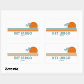 Sticker Rectangulaire Key Largo Floride Sun Palm Trees (Feuille)