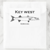 Sticker Rectangulaire Key West Barracuda (Sac)