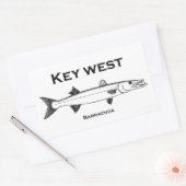 Sticker Rectangulaire Key West Barracuda (Enveloppe)