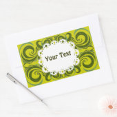 Sticker Rectangulaire Khokhloma Exotique (Enveloppe)