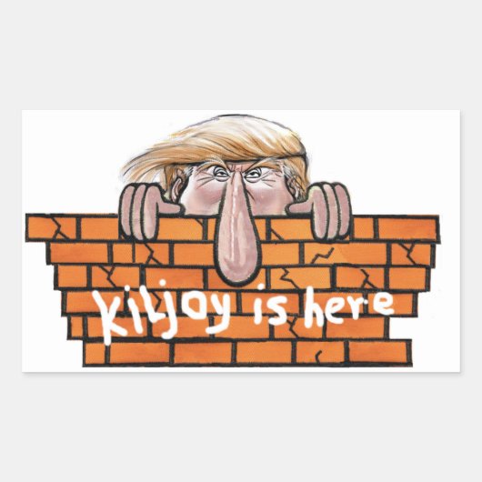 Sticker Rectangulaire Kiljoy est ici (Devant)
