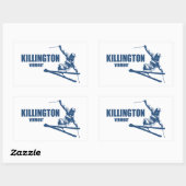 Sticker Rectangulaire Killington Vermont (Feuille)