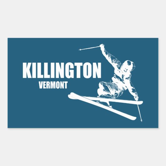Sticker Rectangulaire Killington Vermont (Devant)
