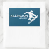 Sticker Rectangulaire Killington Vermont Snowboarder (Sac)