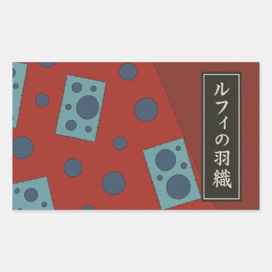 Sticker Rectangulaire kimino luffy (Devant)