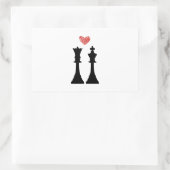 Sticker Rectangulaire King & Queen Chess Love (Sac)