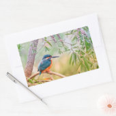 Sticker Rectangulaire Kingfisher Perché sur la branche (Enveloppe)