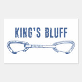 Sticker Rectangulaire King's Bluff Tennessee Rock Climbing Quickdraw (Devant)
