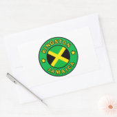 Sticker Rectangulaire Kingston Jamaïque (Enveloppe)