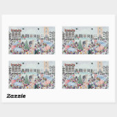 Sticker Rectangulaire Kingston Market Surrey (Feuille)