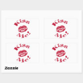 Sticker Rectangulaire Kiss Me ! Lips rouges (Feuille)