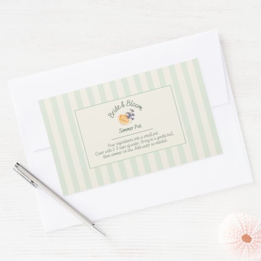 Sticker Rectangulaire Kit de casserole à feu doux (Enveloppe)