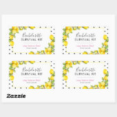 Sticker Rectangulaire Kit de Survie Lemon Bachelorette (Feuille)