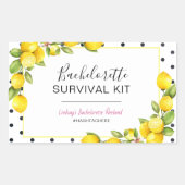 Sticker Rectangulaire Kit de Survie Lemon Bachelorette (Devant)