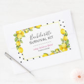 Sticker Rectangulaire Kit de Survie Lemon Bachelorette Main Squeeze (Enveloppe)