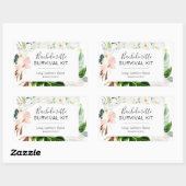 Sticker Rectangulaire Kit de survie pour bachelorette (Feuille)