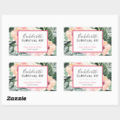 Sticker Rectangulaire Kit de survie pour bachelorette (Feuille)