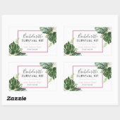 Sticker Rectangulaire Kit de survie pour bachelorette (Feuille)