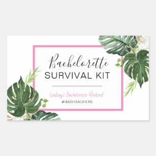 Sticker Rectangulaire Kit de survie pour bachelorette