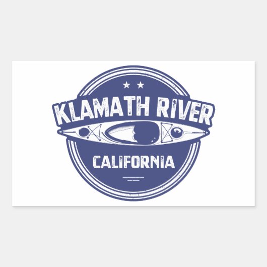 Sticker Rectangulaire Klamath River, Californie (Devant)