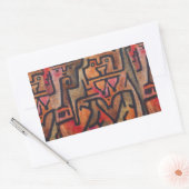 Sticker Rectangulaire Klee Expressionniste Forêt Abstraite Art Moderne (Enveloppe)