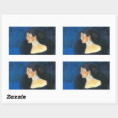 Sticker Rectangulaire Klimt Portrait du Rose von Rosthorn-Friedmann (Feuille)