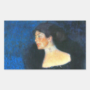 Sticker Rectangulaire Klimt Portrait du Rose von Rosthorn-Friedmann
