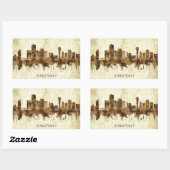 Sticker Rectangulaire Knoxville Tennessee (Feuille)