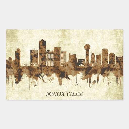 Sticker Rectangulaire Knoxville Tennessee (Devant)