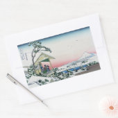 Sticker Rectangulaire Koishikawa Tea House View Mt Fuji par Hokusai (Enveloppe)