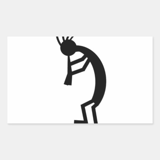 Sticker Rectangulaire Kokopelli (Devant)