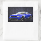 Sticker Rectangulaire Kona Blue 2012 Boss 302 (Sac)