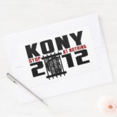 Sticker Rectangulaire Kony 2012 - Stop à Nothing (Enveloppe)
