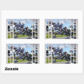 Sticker Rectangulaire Kookaburras Dans Ma Fenêtre, (Feuille)