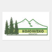 Sticker Rectangulaire Kosciuszko National Park Green Stripes (Devant)