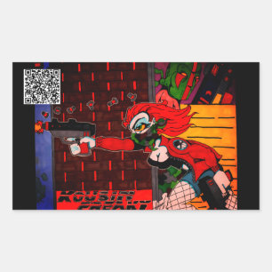 Sticker rectangulaire Kousin Freaky