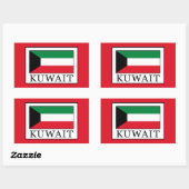 Sticker Rectangulaire Koweït (Feuille)