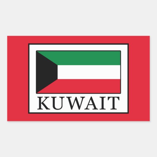 Sticker Rectangulaire Koweït (Devant)