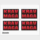Sticker Rectangulaire Krav Maga (Feuille)